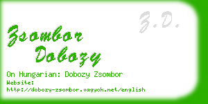 zsombor dobozy business card